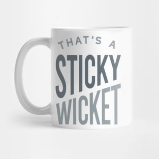 Funny Cricket That's a Sticky Wicket Mug